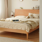 Stylish Beech Wood Bed Frame with Metal Accents – Perfect for a Modern Bedroom! fxgmz-581