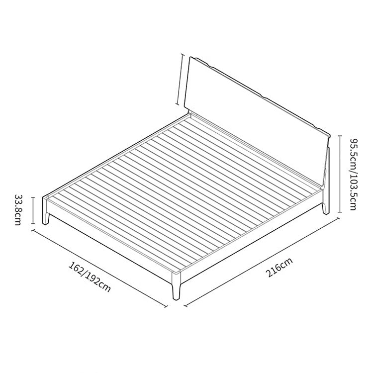 Stylish Beech Wood Bed Frame with Metal Accents – Perfect for a Modern Bedroom! fxgmz-581