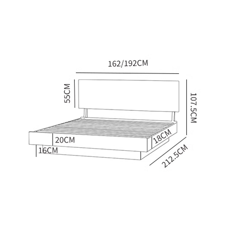 Elegant Beech Wood Bed Frame - Natural Finish with Sturdy Metal Accents fxgmz-582