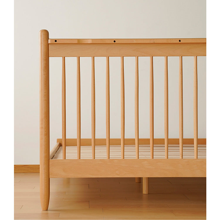 Elegant Beech Wood Bed Frame With Sturdy Metal Support fxgmz-583