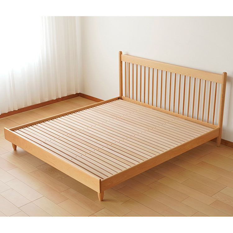 Elegant Beech Wood Bed Frame With Sturdy Metal Support fxgmz-583