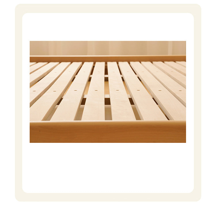 Elegant Beech Wood Bed Frame With Sturdy Metal Support fxgmz-583