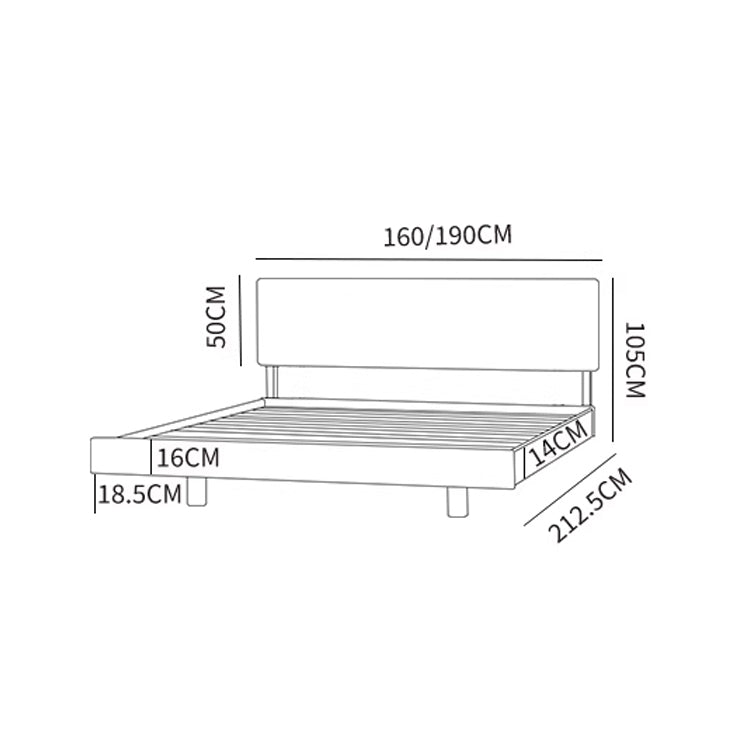 Natural Beech Wood Bed Frame with Metal Accents - Stylish and Durable Bedroom Furniture fxgmz-586