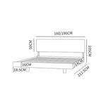 Natural Beech Wood Bed Frame with Metal Accents - Stylish and Durable Bedroom Furniture fxgmz-586