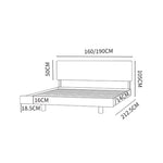 Sleek Beech Wood Bed Frame with Modern Metal Accents for a Stylish Bedroom fxgmz-587