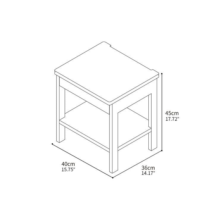 Sleek Beech Wood Bedside Cupboard - Durable Multi-Layer Board in Natural Finish fxgmz-590