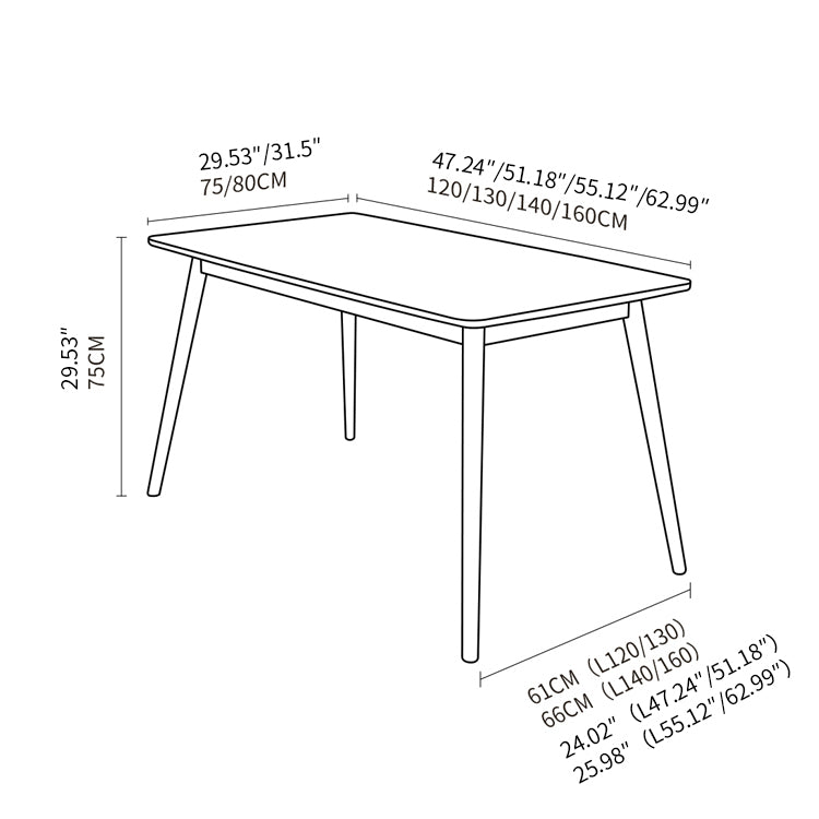 Premium Beech Wood Table – Naturally Beautiful and Durable fxgmz-597