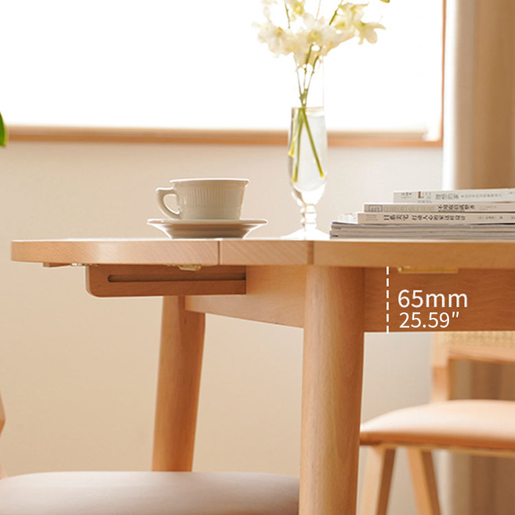 Elegant Natural Beech Wood and Metal Dining Table - Stylish and Durable fxgmz-602