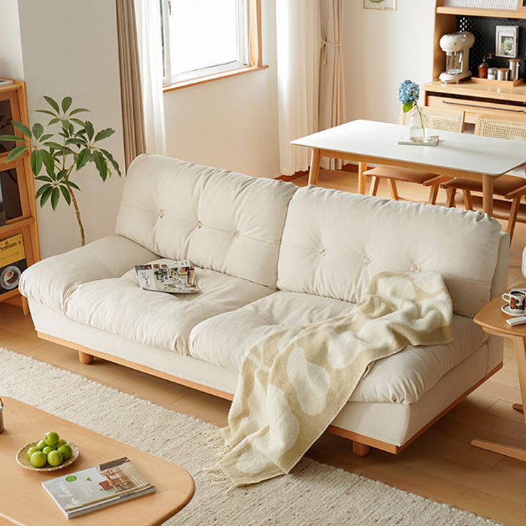 Luxurious Off White Sofa with Beech Wood Frame and Goose Down Silicon Fill in Techno Fabric fxgmz-603