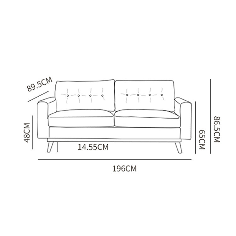 Luxurious Off White Corduroy Sofa with Oak Wood Frame and Goose Down Fill fxgmz-605