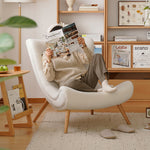 Handcrafted Green and White Oak Wood Chair for Elegant Living Spaces fxgmz-606