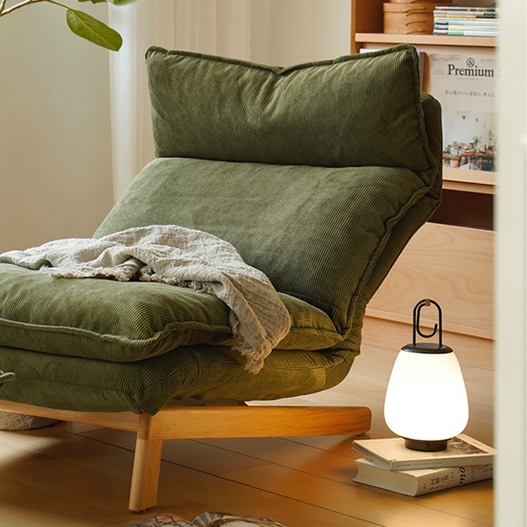 Stylish Green Corduroy Chair with Beech Wood Frame and Silicon Padding fxgmz-607