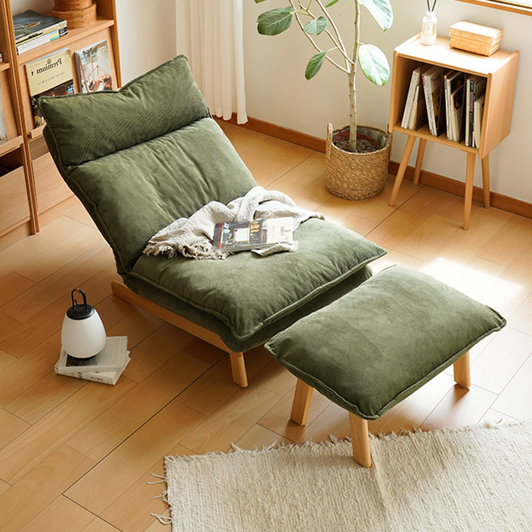 Stylish Green Corduroy Chair with Beech Wood Frame and Silicon Padding fxgmz-607
