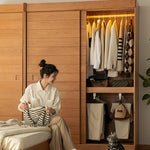 Elegant Natural Cherry and Beech Wood Cabinet – Exquisite Wooden Home Furniture fxgmz-621