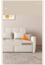 Stylish Wood Techno Fabric Sofa Bed in Blue Gray White - Multi-functional and Modern fxgz-293