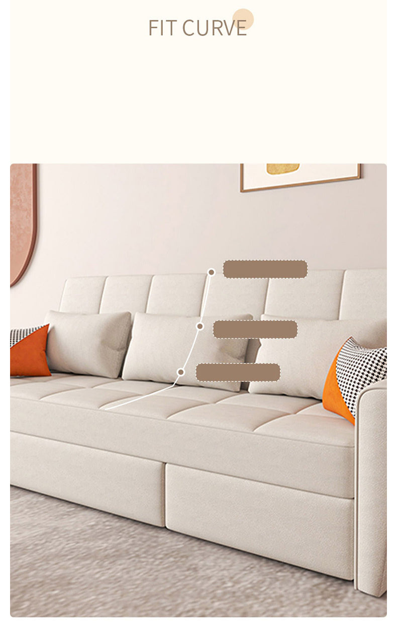 Stylish Wood Techno Fabric Sofa Bed in Blue Gray White - Multi-functional and Modern fxgz-293