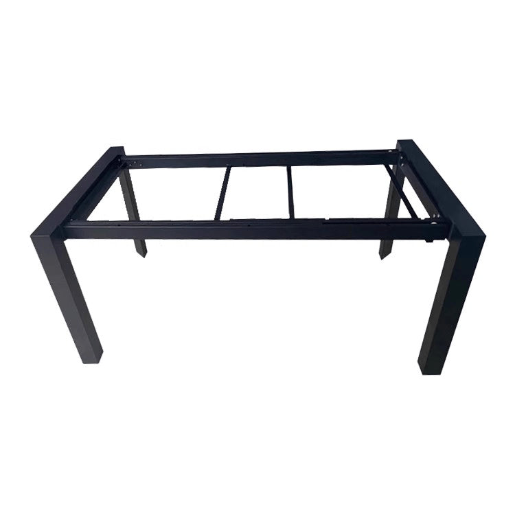 Elegant Black Matte Table with Stunning White Marble Top fxj-679