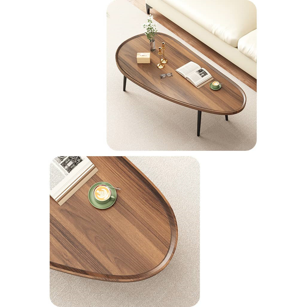 Modern Elegant Tea Table in Brown, Black, White, and Natural Finishes - Perfect for Any Decor! fxjc-912