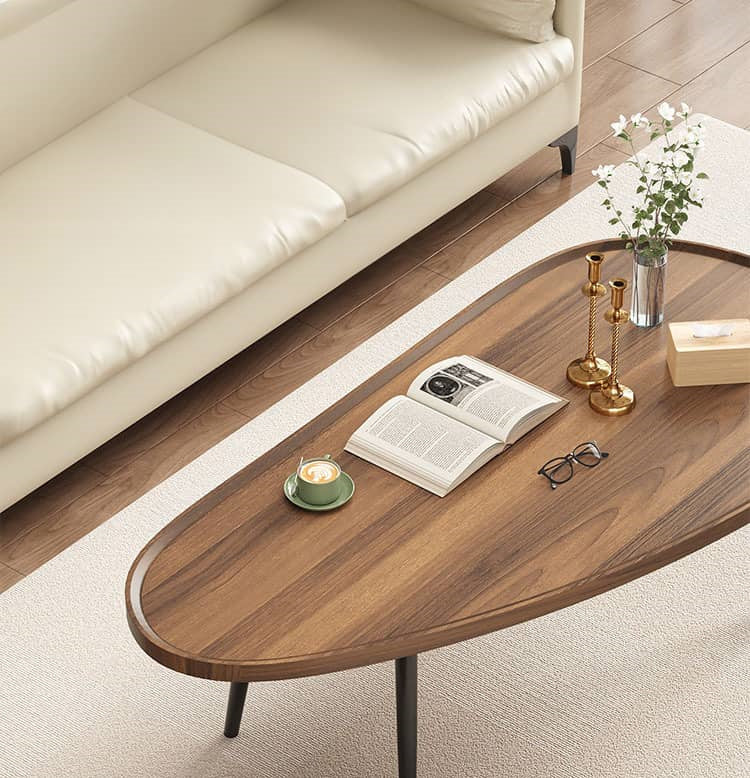 Modern Elegant Tea Table in Brown, Black, White, and Natural Finishes - Perfect for Any Decor! fxjc-912