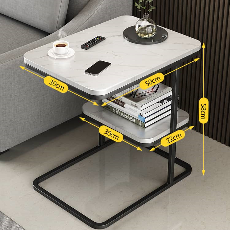 Stylish Modern Tea Table in Black, White, and Gray – Perfect for Any Living Room Decor fxjc-913