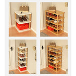 Sleek & Stylish Solid Wood Storage Rack - White, Natural, Black Finish Options fxjc-916