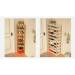 Sleek & Stylish Solid Wood Storage Rack - White, Natural, Black Finish Options fxjc-916