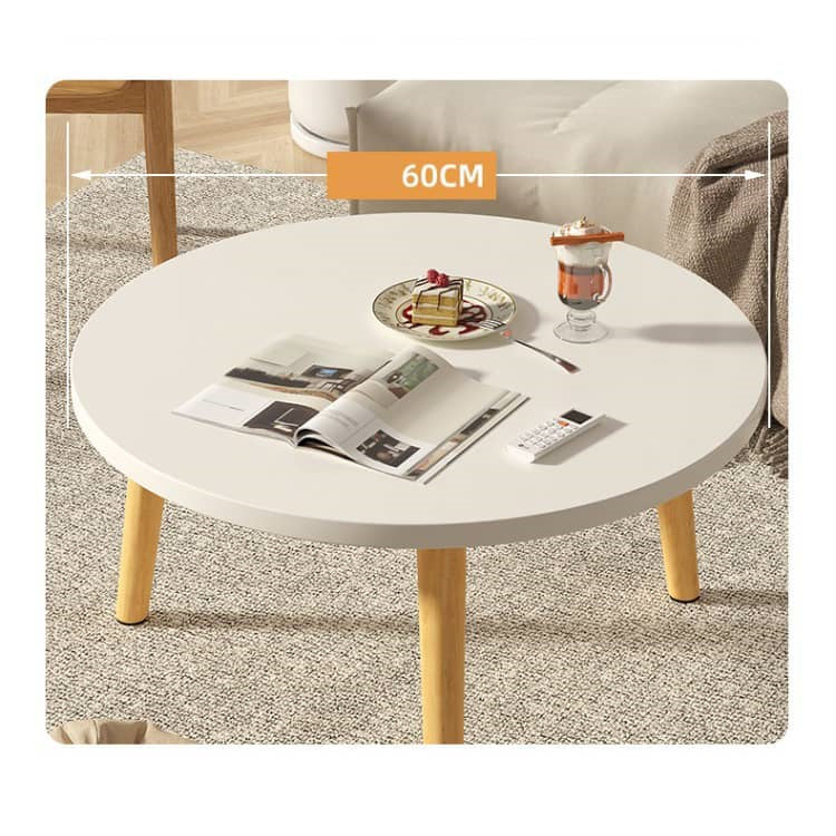 Yellow and Natural Solid Wood Tea Table – Perfect White Accents for Any Room fxjc-917