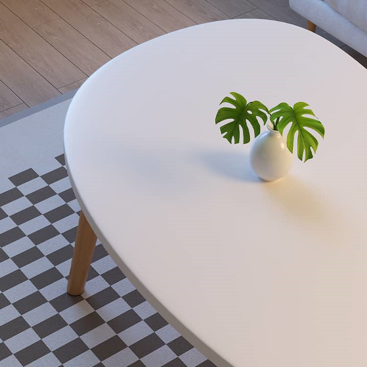 Sleek Natural White Solid Wood Tea Table – Modern Elegance for Your Living Room fxjc-918