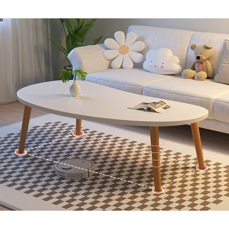 Sleek Natural White Solid Wood Tea Table – Modern Elegance for Your Living Room fxjc-918