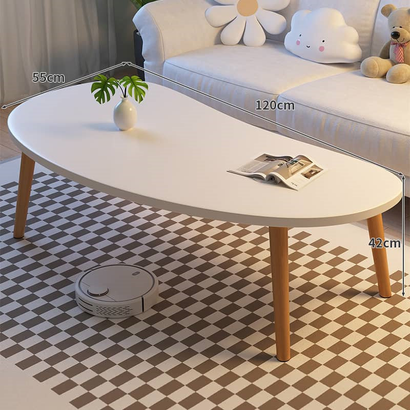 Sleek Natural White Solid Wood Tea Table – Modern Elegance for Your Living Room fxjc-918