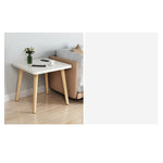 Elegant Solid Wood Tea Table – Modern White, Natural, & Black Design fxjc-919