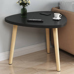 Elegant Solid Wood Tea Table – Modern White, Natural, & Black Design fxjc-919