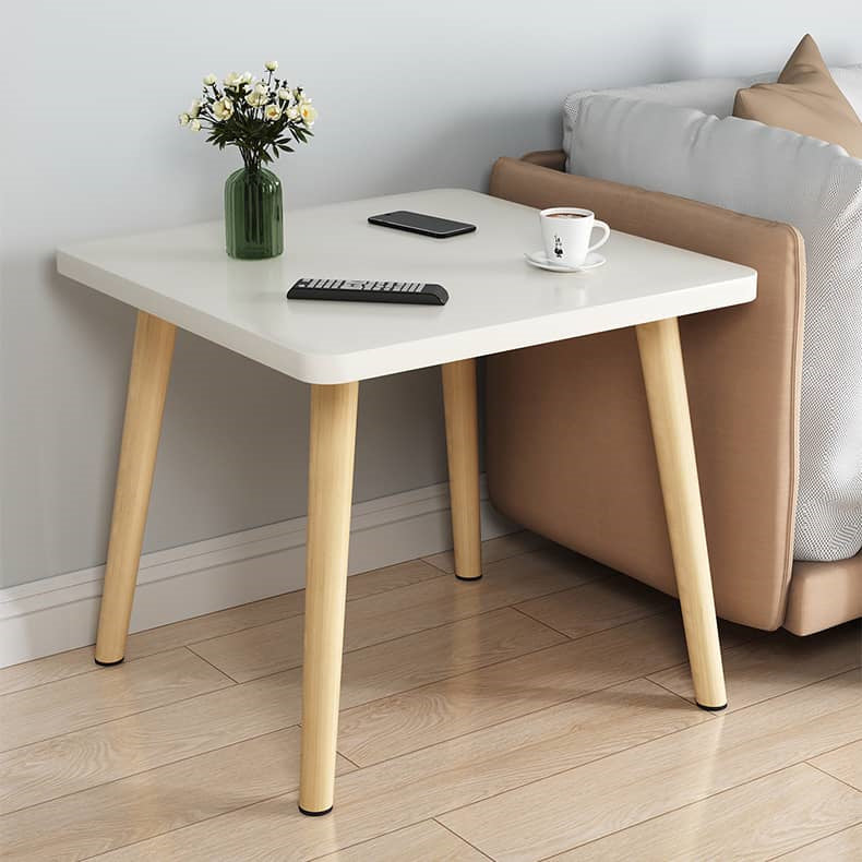 Elegant Solid Wood Tea Table – Modern White, Natural, & Black Design fxjc-919