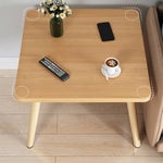 Elegant Solid Wood Tea Table – Modern White, Natural, & Black Design fxjc-919
