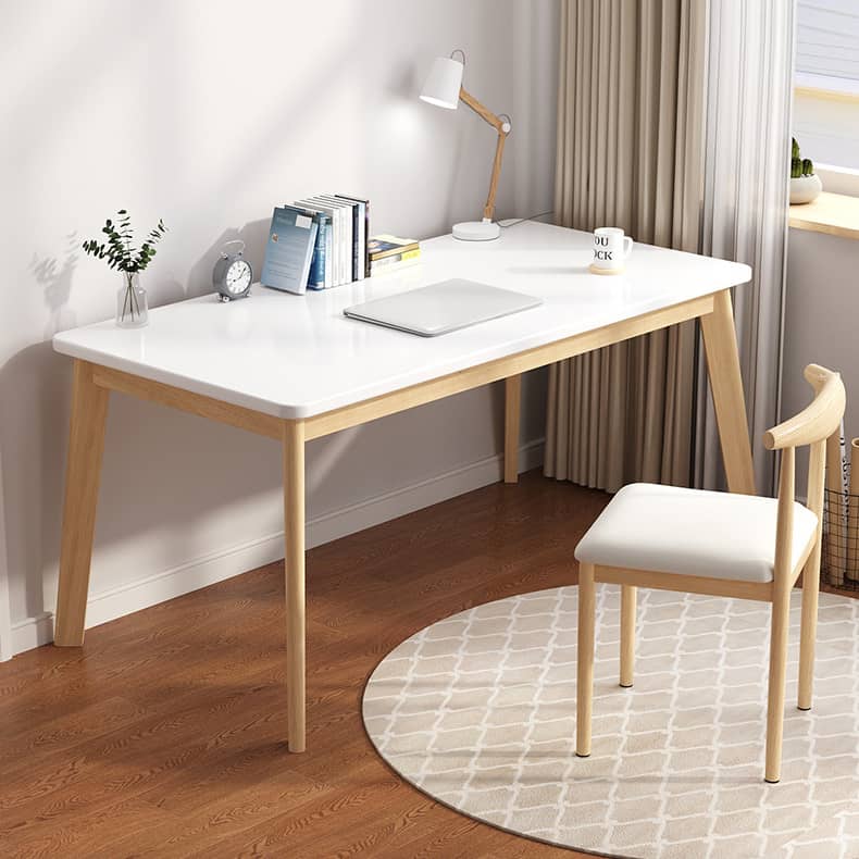 Solid Wood Table in Elegant White Finish - Perfect for Any Modern Home fxjc-920