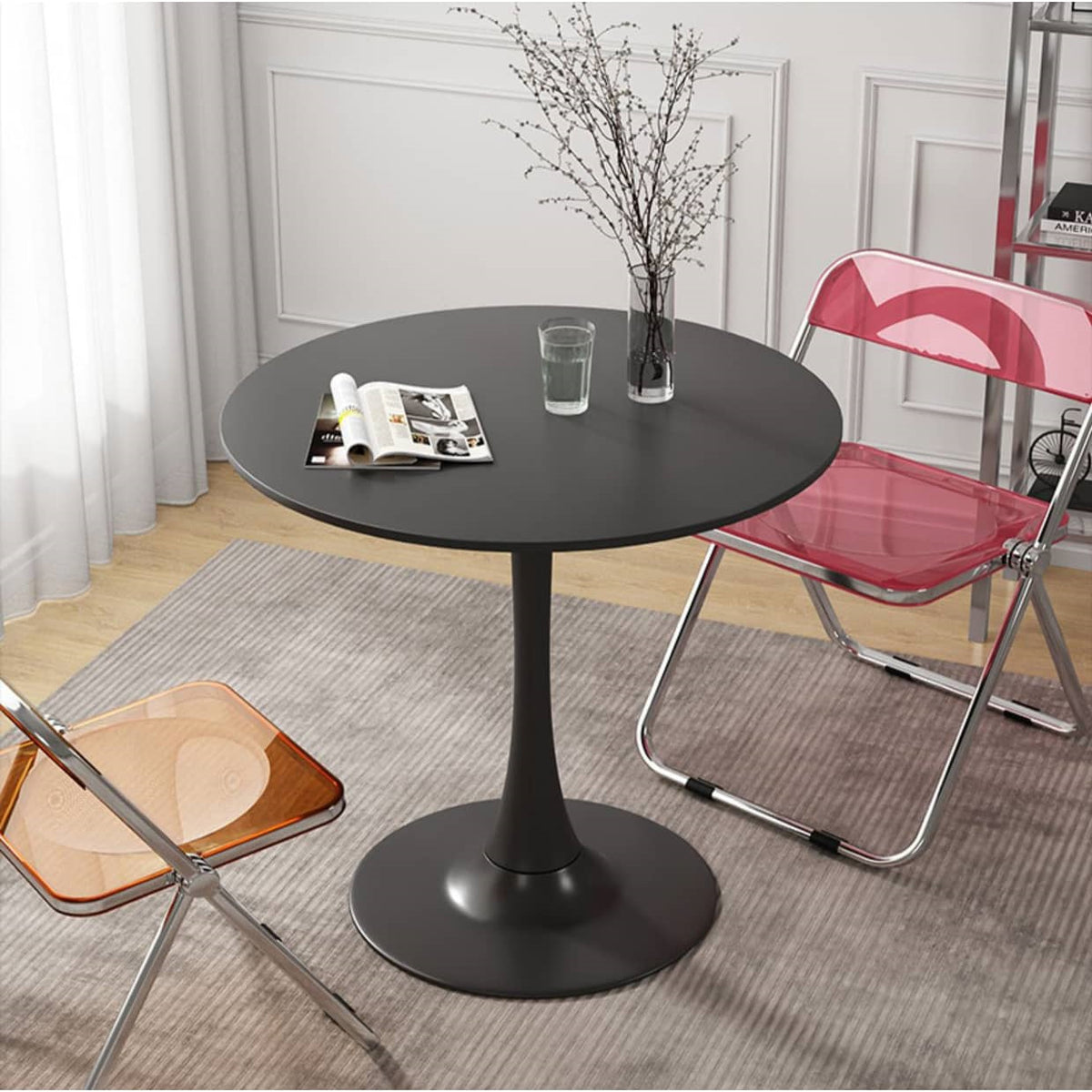 Sleek Modern Table in Elegant White and Black Finish fxjc-922