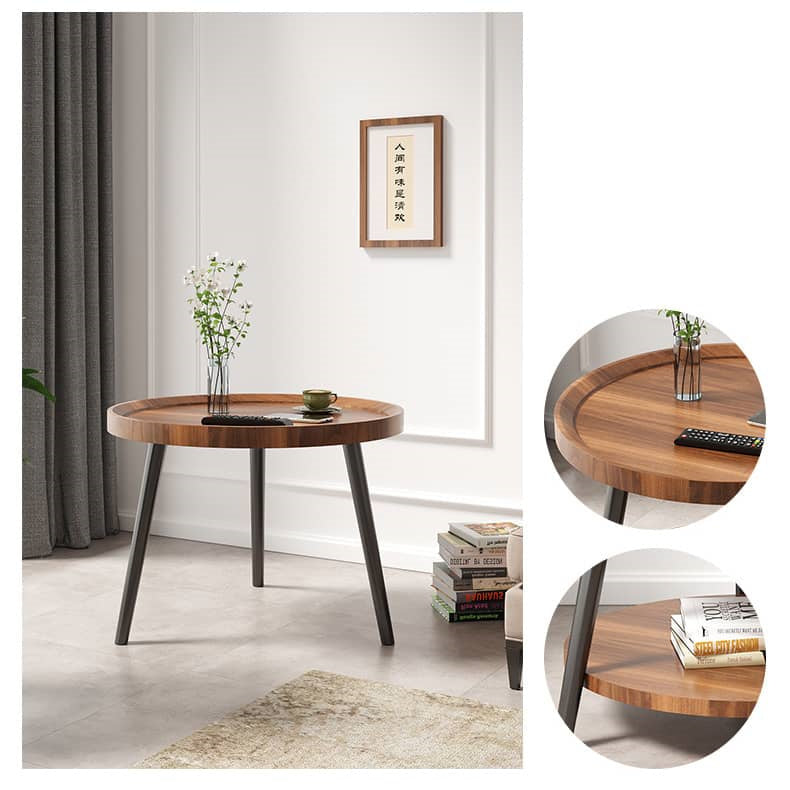 Chic Modern Tea Table: Elegant Brown, Black, and White Multi-Tone for Contemporary Living fxjc-923