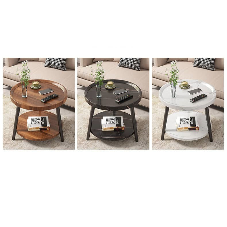 Chic Modern Tea Table: Elegant Brown, Black, and White Multi-Tone for Contemporary Living fxjc-923