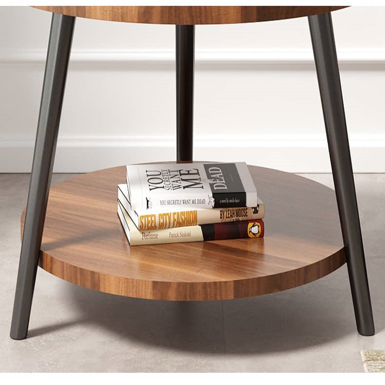 Chic Modern Tea Table: Elegant Brown, Black, and White Multi-Tone for Contemporary Living fxjc-923