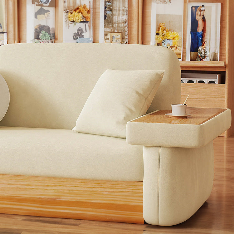 Stylish Sofa with Natural Beige and Brown Tones Featuring Oak Wood Frame & Coir Padding fxl-965