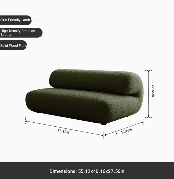 Stylish PineFoam Faux Lambswool Sofa for Modern Living Spaces – Cozy and Contemporary Design fxmj-3037
