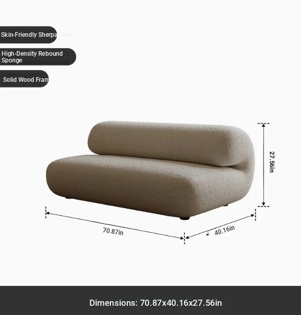 Stylish PineFoam Faux Lambswool Sofa for Modern Living Spaces – Cozy and Contemporary Design fxmj-3037