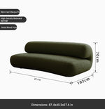Stylish PineFoam Faux Lambswool Sofa for Modern Living Spaces – Cozy and Contemporary Design fxmj-3037