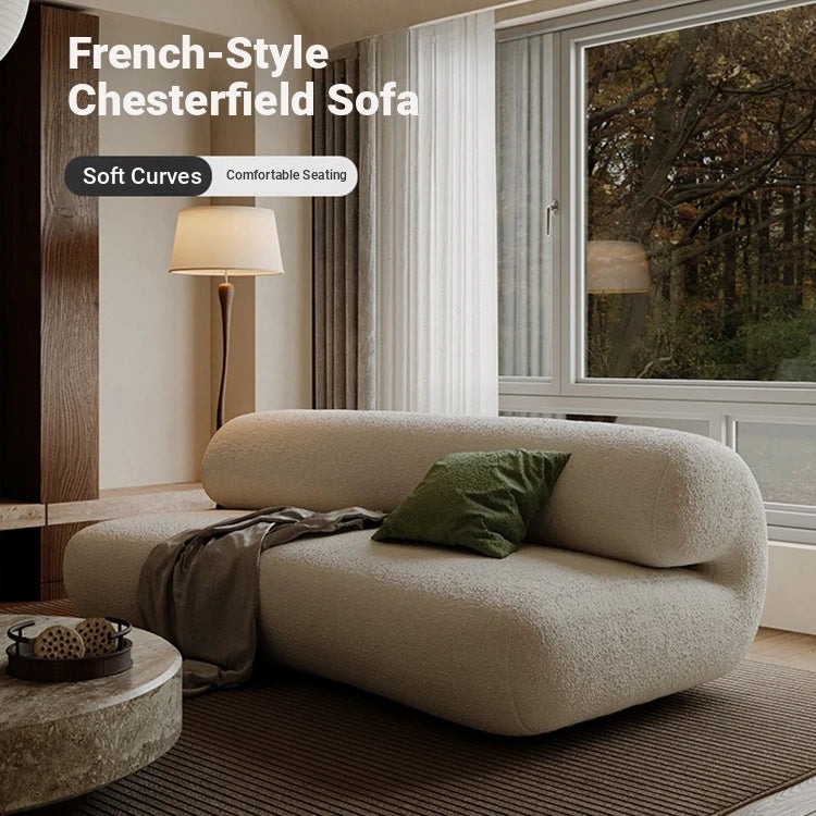 Stylish PineFoam Faux Lambswool Sofa for Modern Living Spaces – Cozy and Contemporary Design fxmj-3037