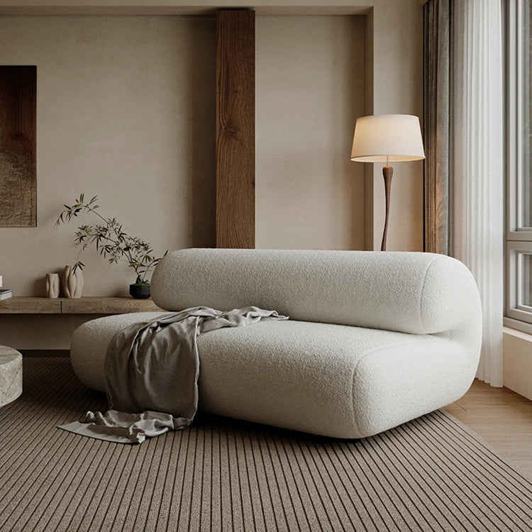 Stylish PineFoam Faux Lambswool Sofa for Modern Living Spaces – Cozy and Contemporary Design fxmj-3037
