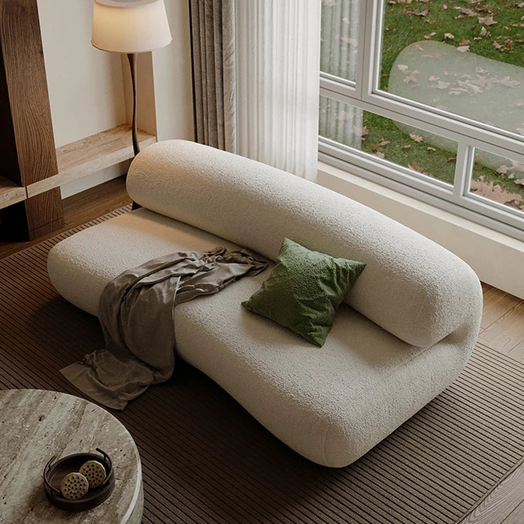 Stylish PineFoam Faux Lambswool Sofa for Modern Living Spaces – Cozy and Contemporary Design fxmj-3037