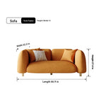 Modern Pine Techno Fabric Sofa - Stylish and Comfortable Living Room Furniture fxmj-3038