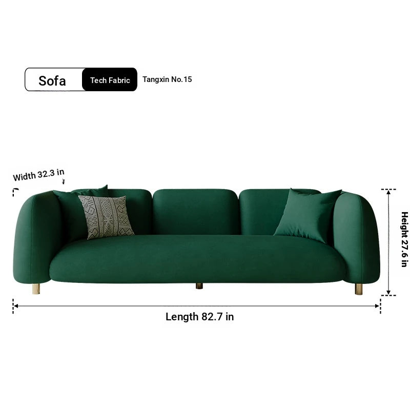 Modern Pine Techno Fabric Sofa - Stylish and Comfortable Living Room Furniture fxmj-3038