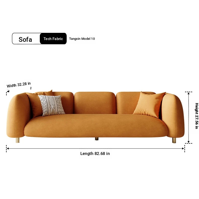 Modern Pine Techno Fabric Sofa - Stylish and Comfortable Living Room Furniture fxmj-3038