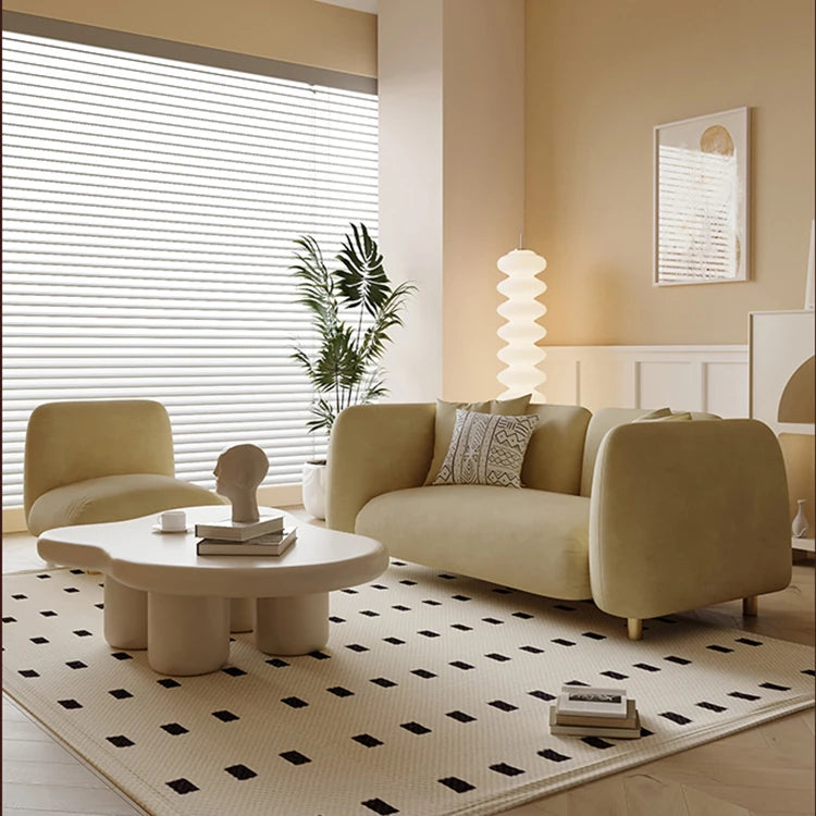 Modern Pine Techno Fabric Sofa - Stylish and Comfortable Living Room Furniture fxmj-3038